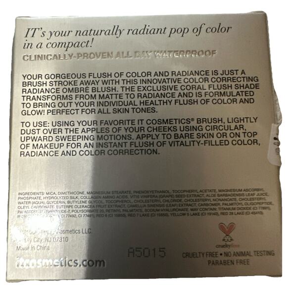 IT Cosmetics CC+ Radiance OMBRE BLUSH Anti-Aging Correcting CORAL FLUSH 0.38 oz. - Picture 4 of 4
